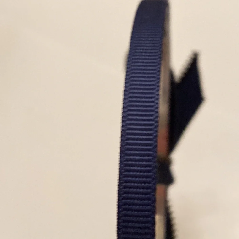 Blue Zipper Bow Trendy Edgy Headband